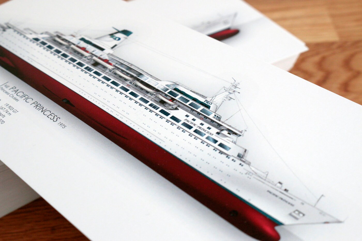 MS Pacific Princess 1975 | 21x10 cm | “The Love Boat” TV show | former Sea Venture | Limited Edition
