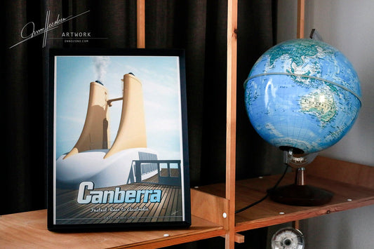Canberra travel poster #1 | A4 | A3 | Giclée 260gsm