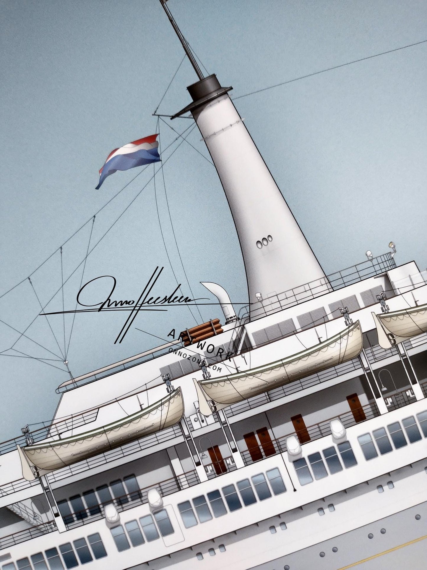 SS Rotterdam 1959 | Museum quality Giclée print | 1m long