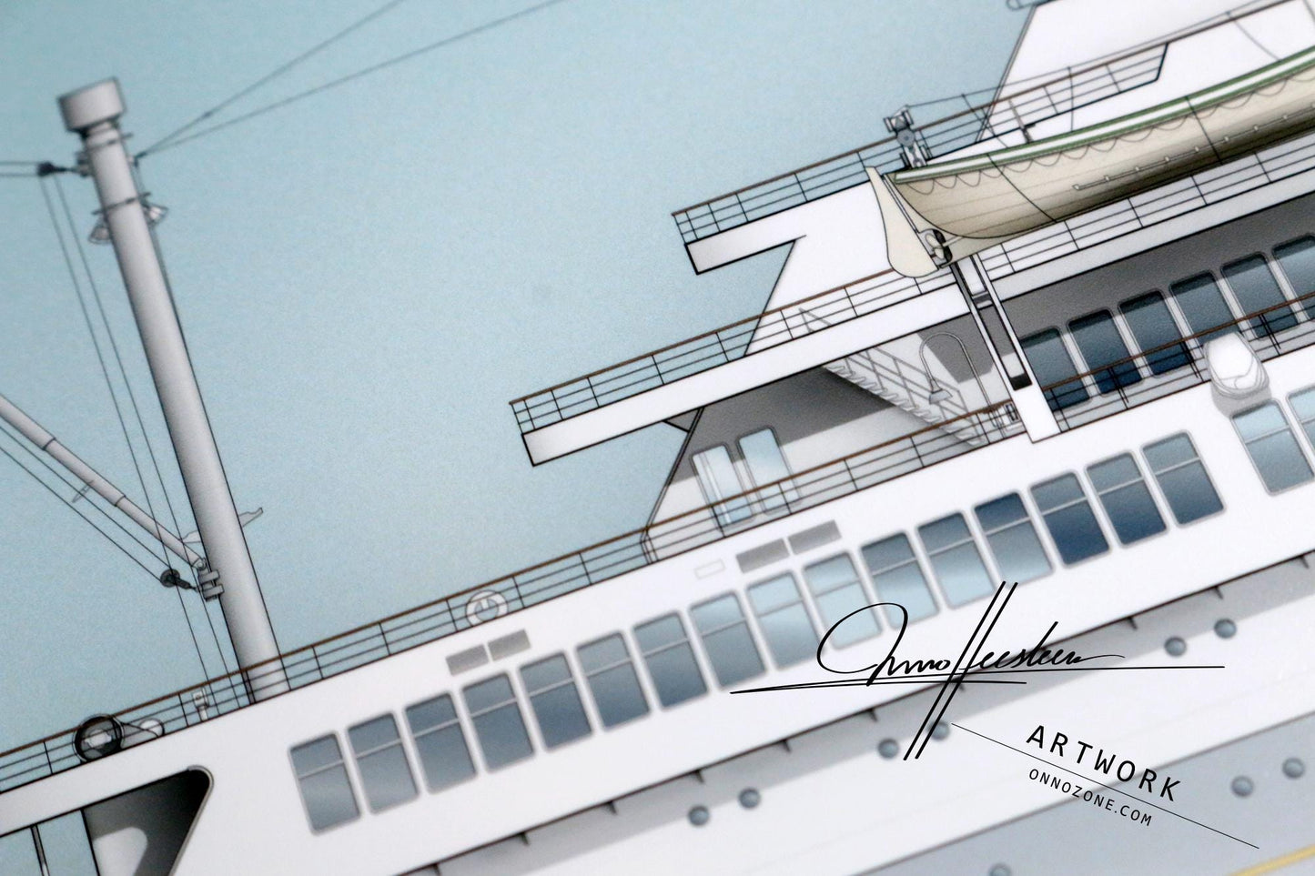 SS Rotterdam 1959 | Museum quality Giclée print | 1m long