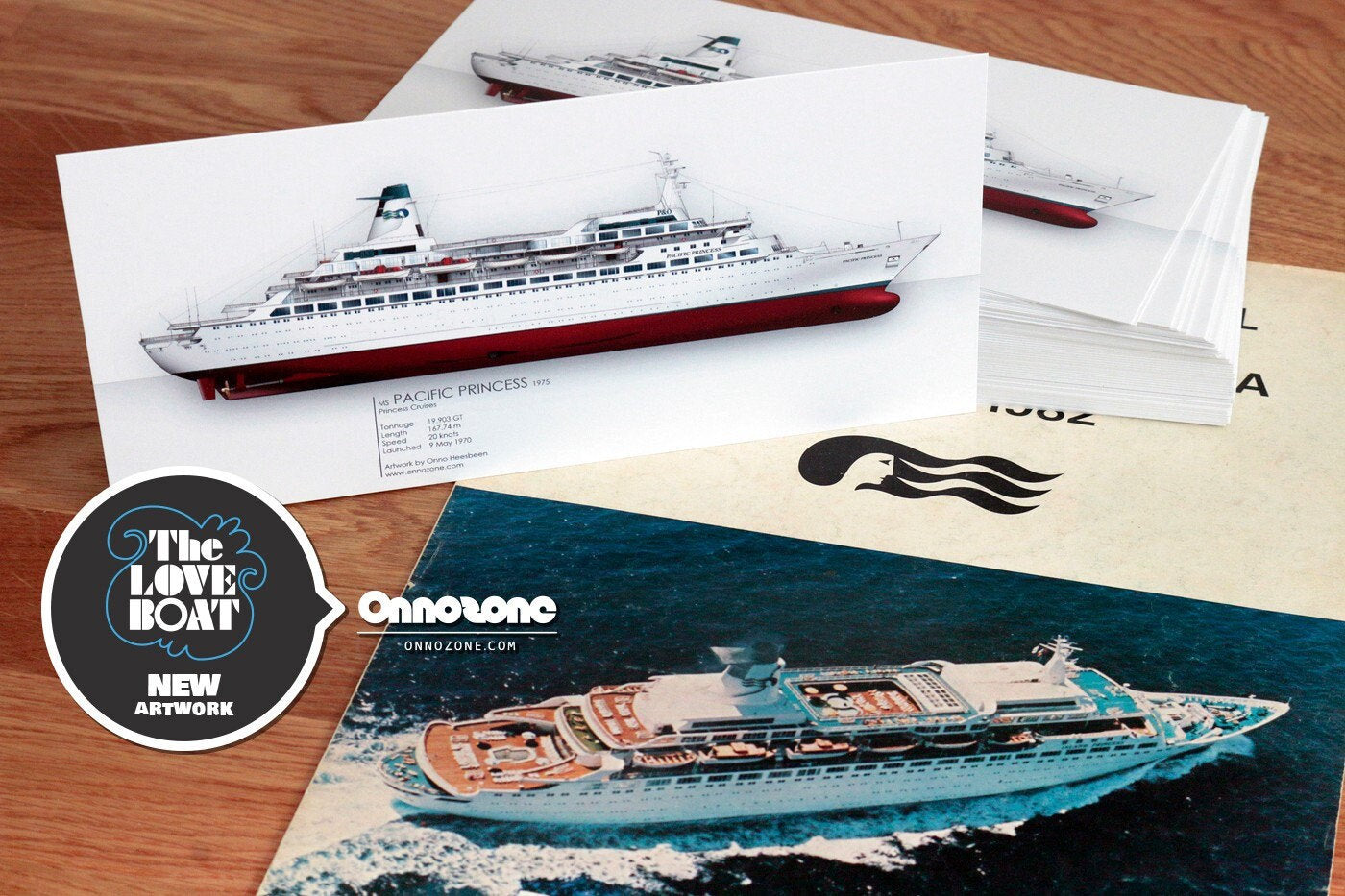 MS Pacific Princess 1975 | 21x10 cm | “The Love Boat” TV show | former Sea Venture | Limited Edition