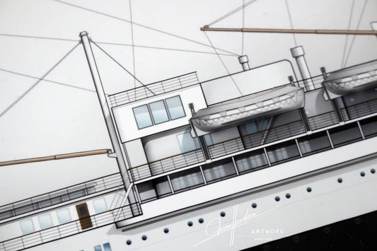 SS Ile De France 1927 | Museum quality Giclée print | 1m long