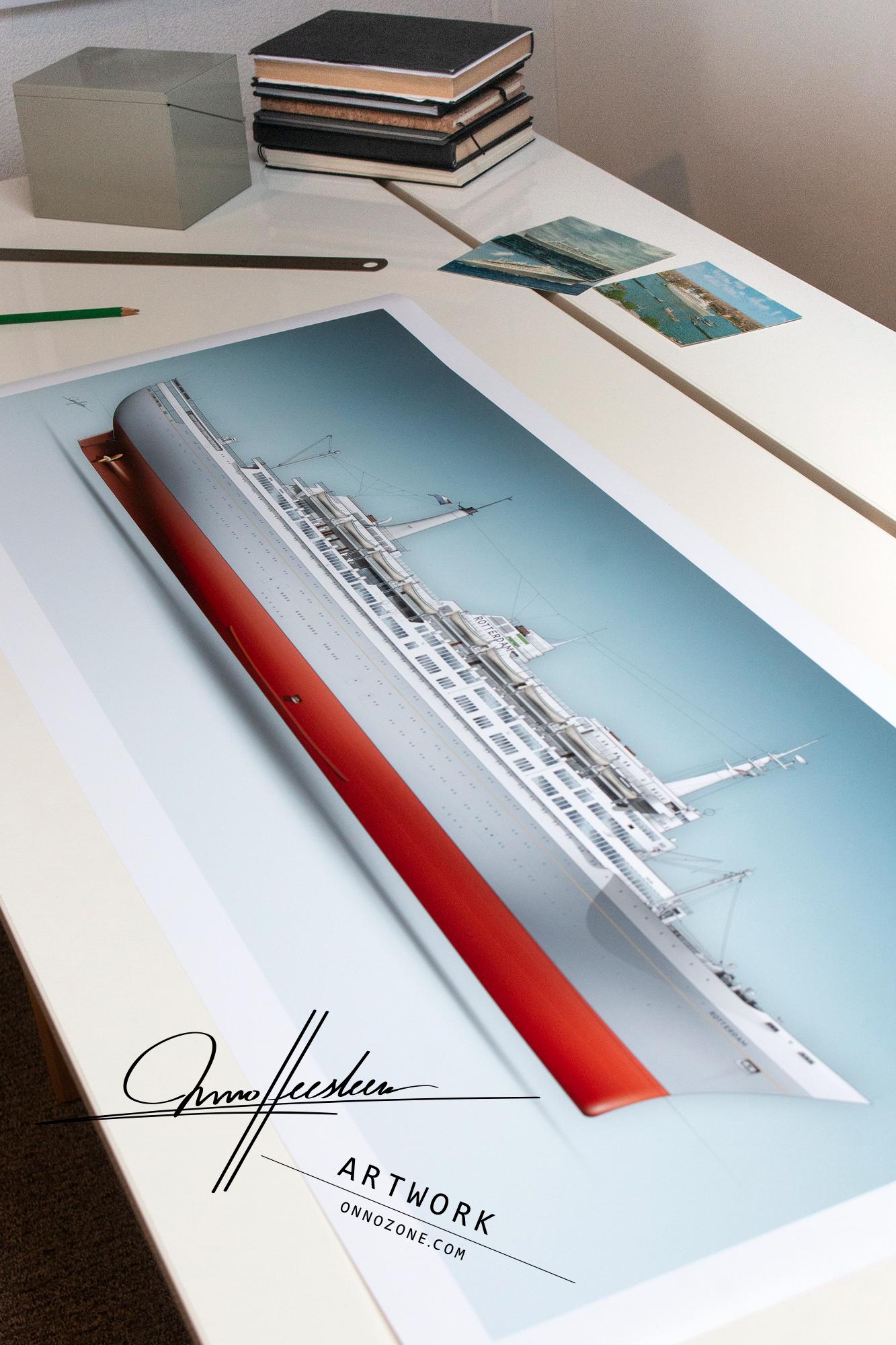 SS Rotterdam 1959 | Museum quality Giclée print | 1m long