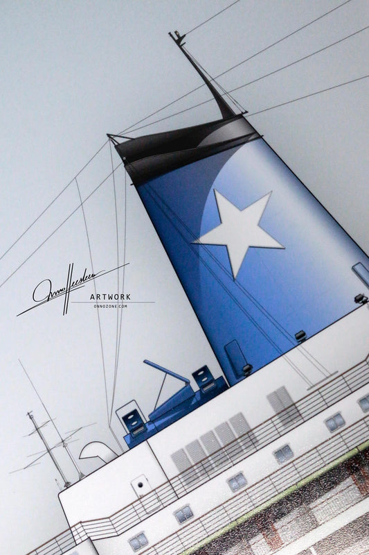 MS Achille Lauro 1965 | Museum quality Giclée print | 1m long