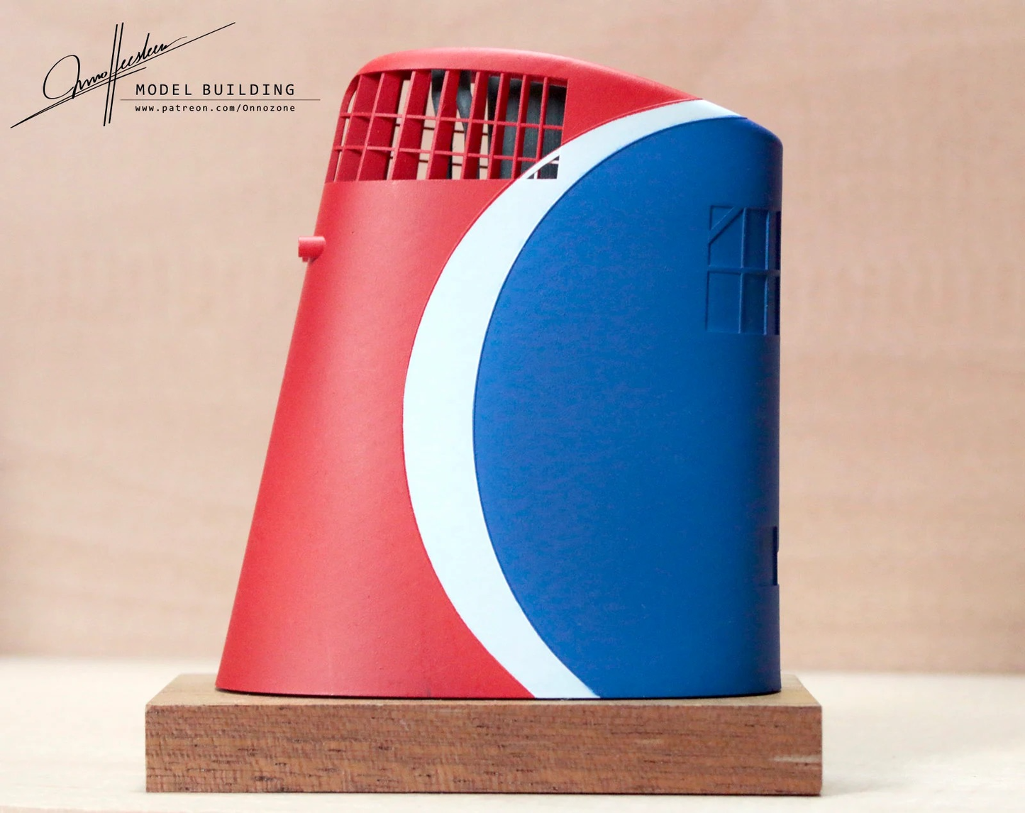 Mardi Gras in Carnival Cruise Line livery | 1:200 funnel model | Handmade to order