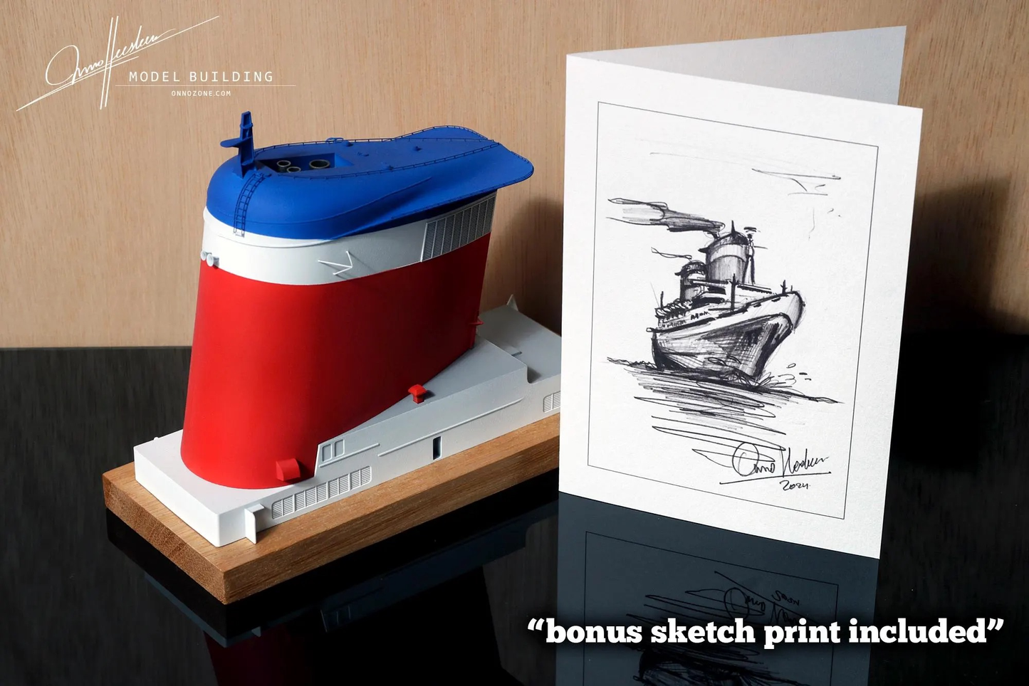 UNITED STATES 1952 in United States Line livery | 1:200 funnel miniature | Handmade to order