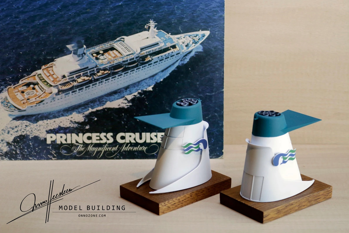 Pacific Princess in Princess Cruises livery | 1:200 funnel model | Handmade to order