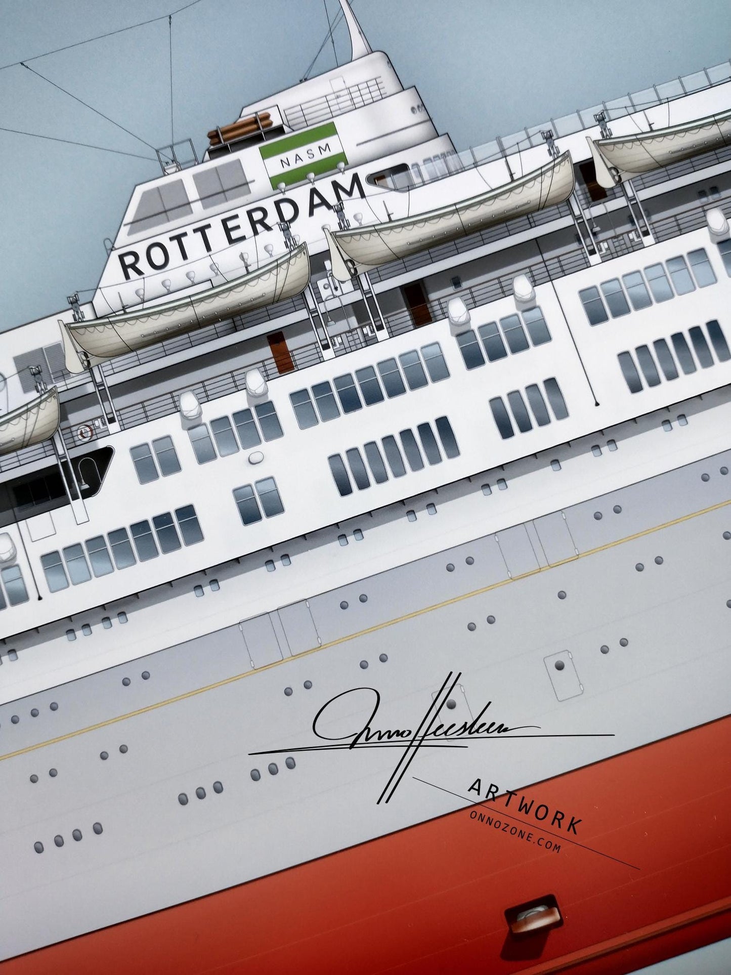 SS Rotterdam 1959 | Museum quality Giclée print | 1m long
