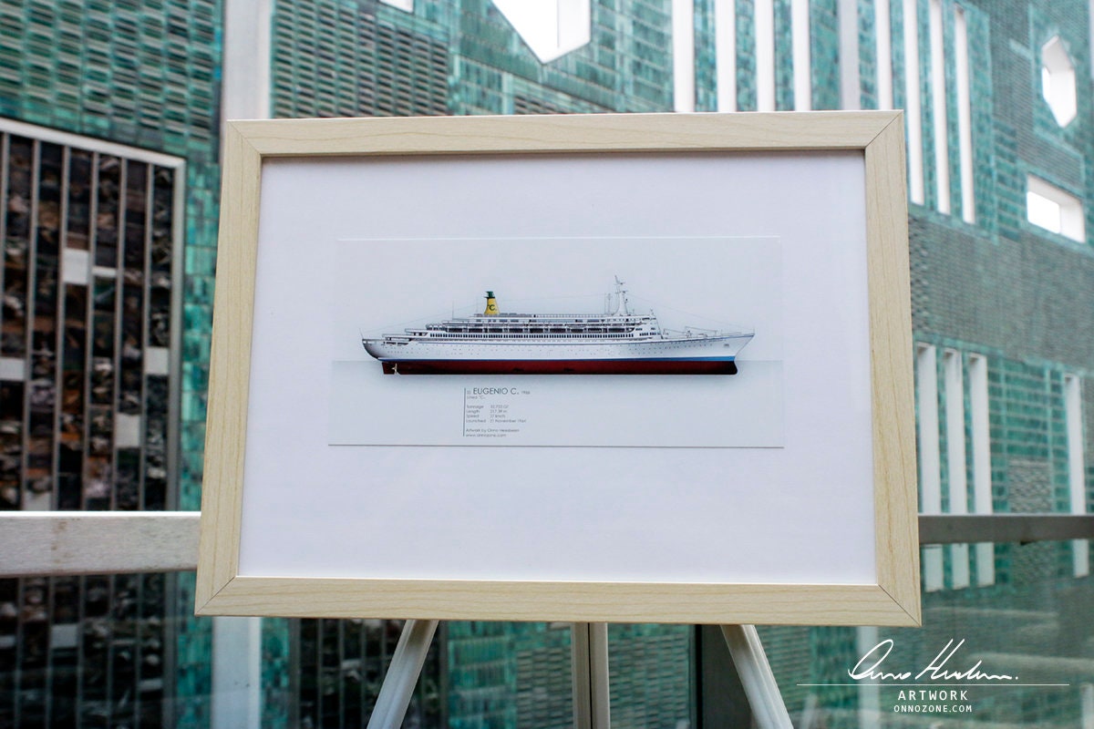 SS Eugenio C. 1966 | 21x10 cm | Costa Cruises | The Big Red Boat II | Limited Edition