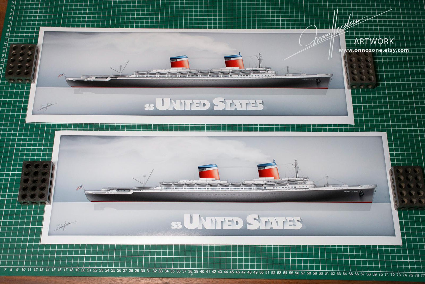 SS UNITED STATES limited edition | 62cm long | Museum quality Giclée print