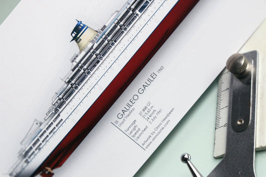 SS Galileo Galilei 1963 | 21x10 cm | Limited Edition