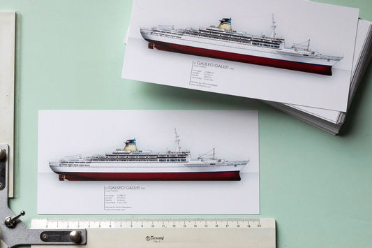 SS Galileo Galilei 1963 | 21x10 cm | Limited Edition