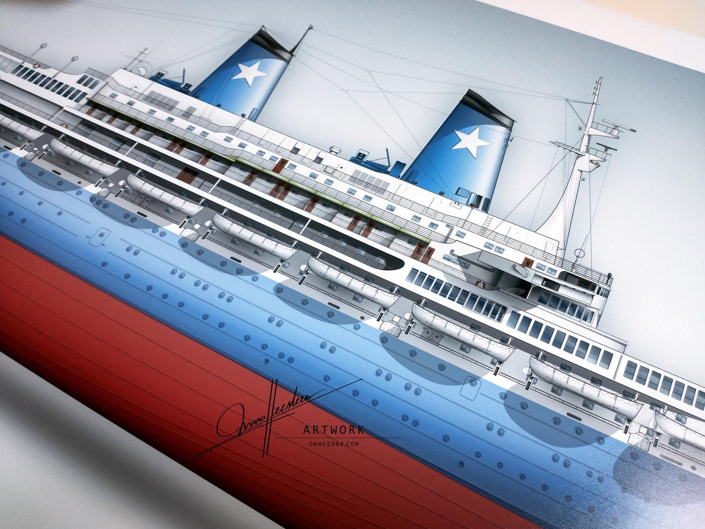 MS Achille Lauro 1965 | Museum quality Giclée print | 1m long