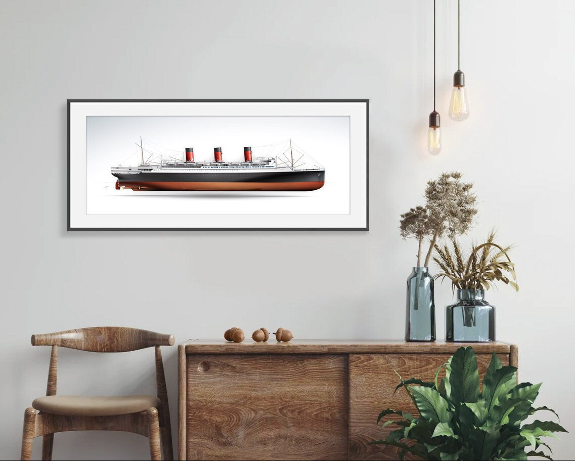 SS Ile De France 1927 | Museum quality Giclée print | 1m long