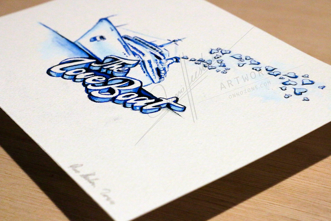 Love Boat watercolour painting | PACIFIC PRINCESS