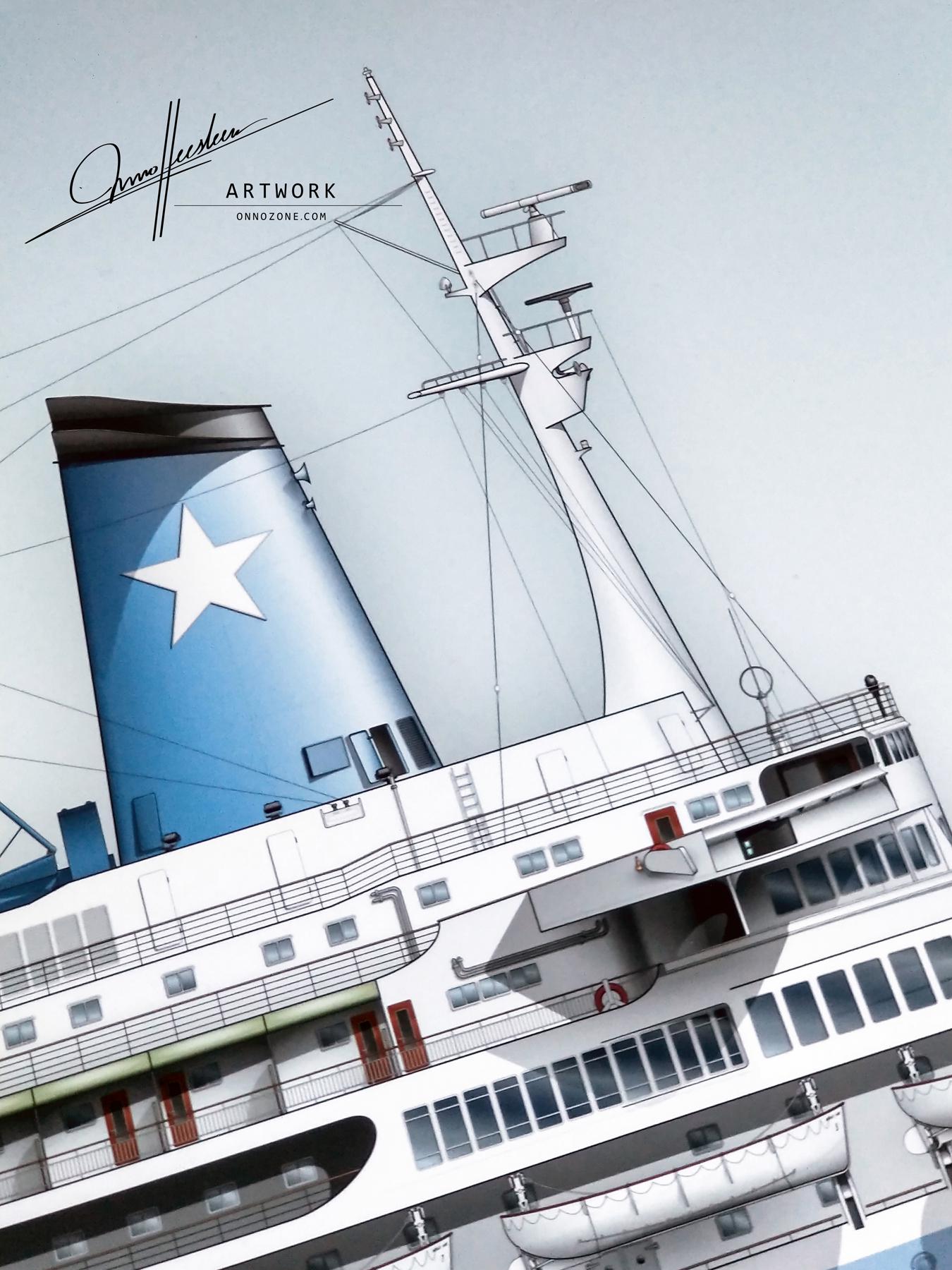 MS Achille Lauro 1965 | Museum quality Giclée print | 1m long
