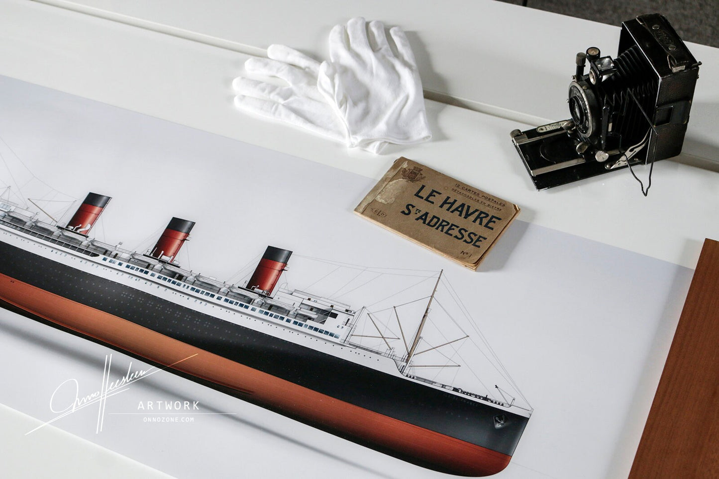SS Ile De France 1927 | Museum quality Giclée print | 1m long