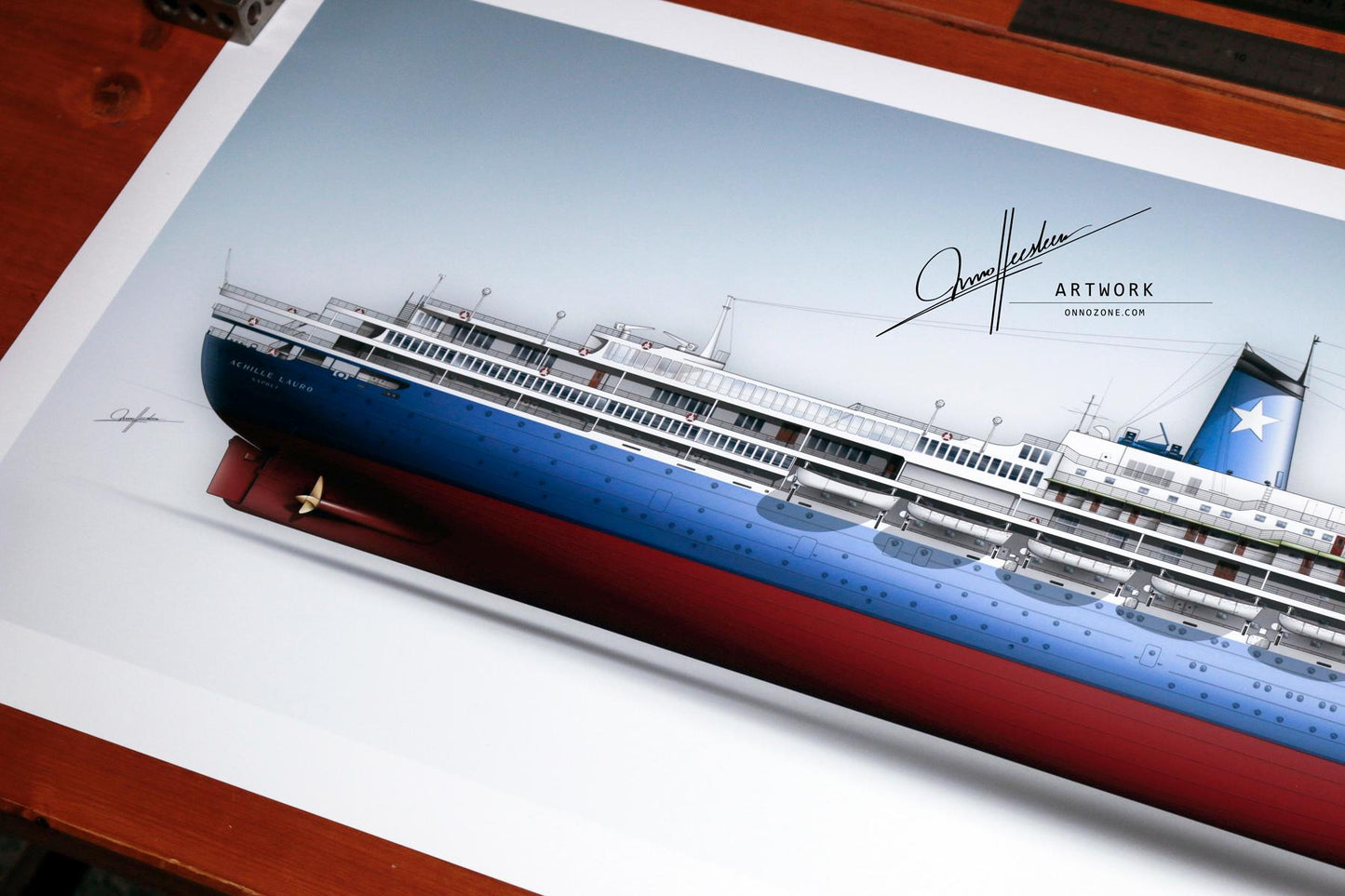 MS Achille Lauro 1965 | Museum quality Giclée print | 1m long