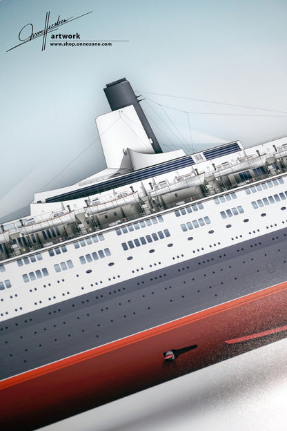 Queen Elizabeth 2 (1969) | QE2 | Museum quality Giclée print | 1m long