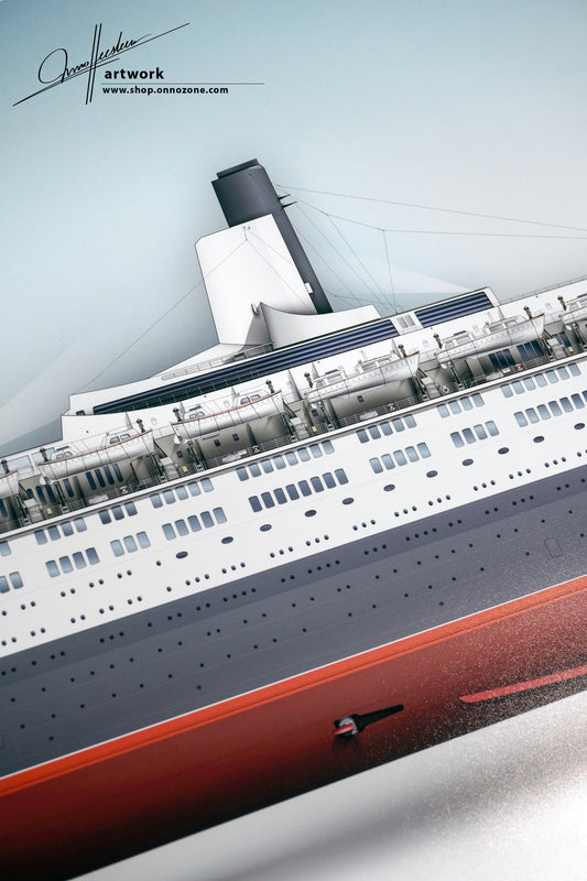 Queen Elizabeth 2 (1969) | QE2 | Museum quality Giclée print | 1m long