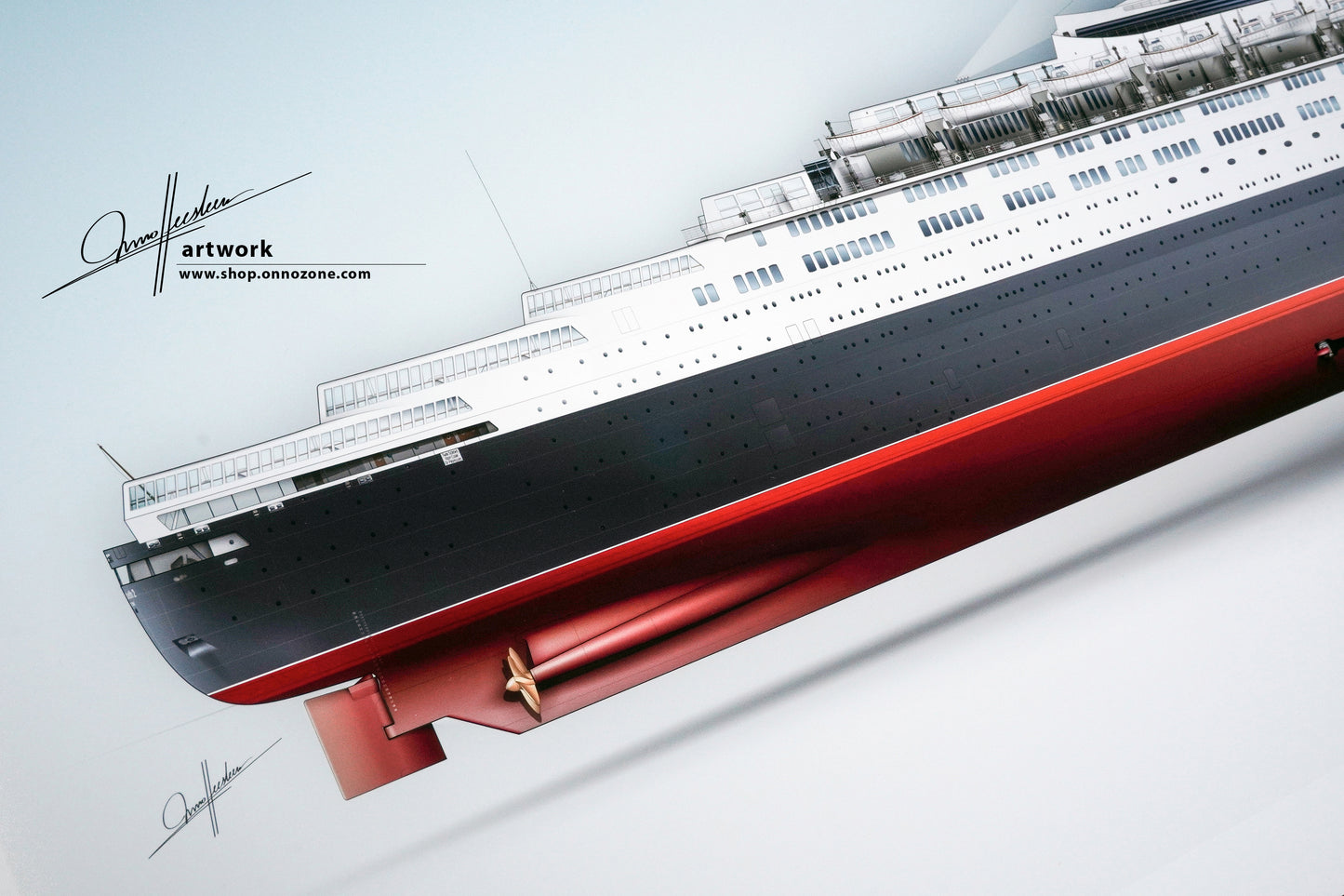 Queen Elizabeth 2 (1969) | QE2 | Museum quality Giclée print | 1m long