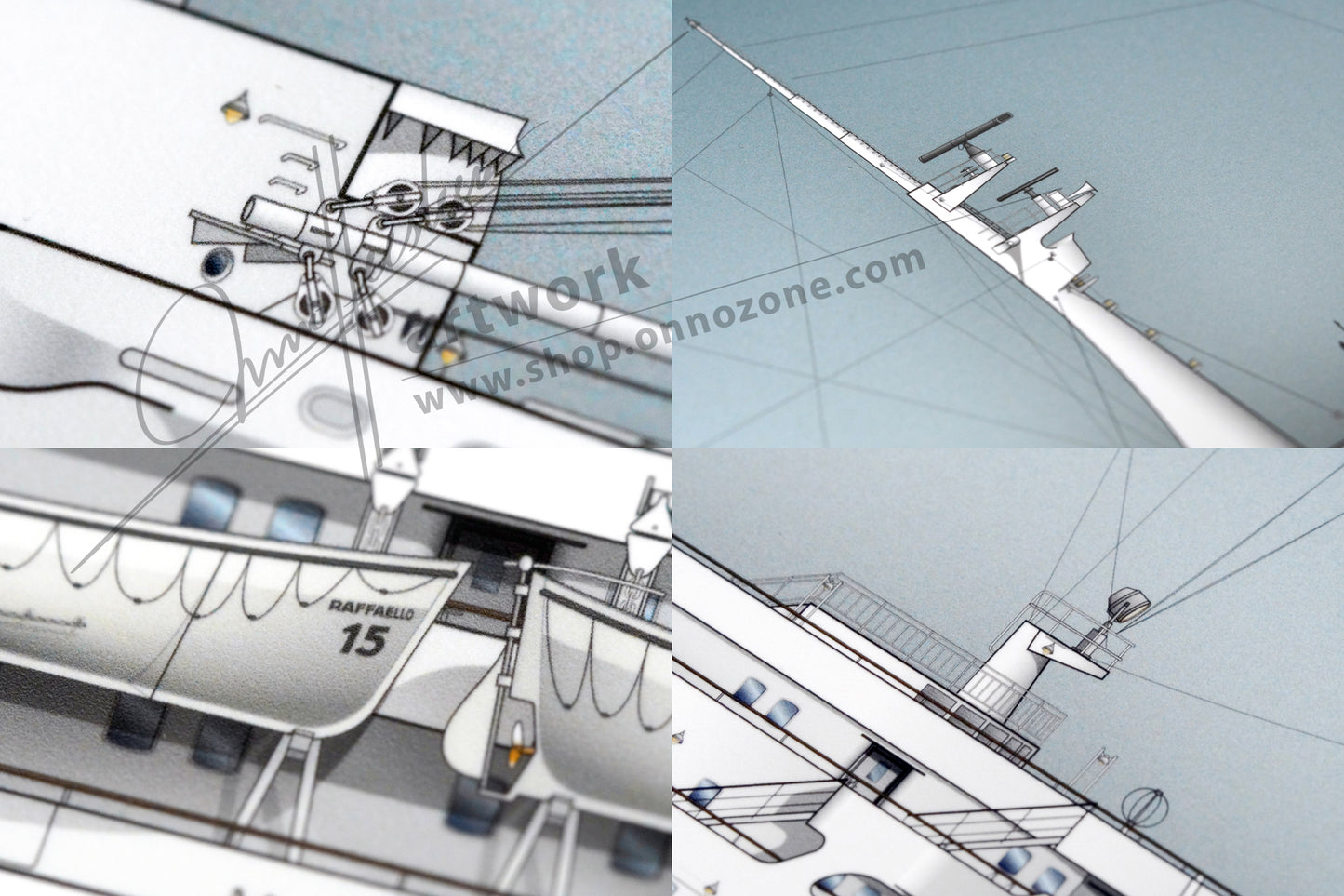 SS Raffaello | Museum quality Giclée print | 1m long