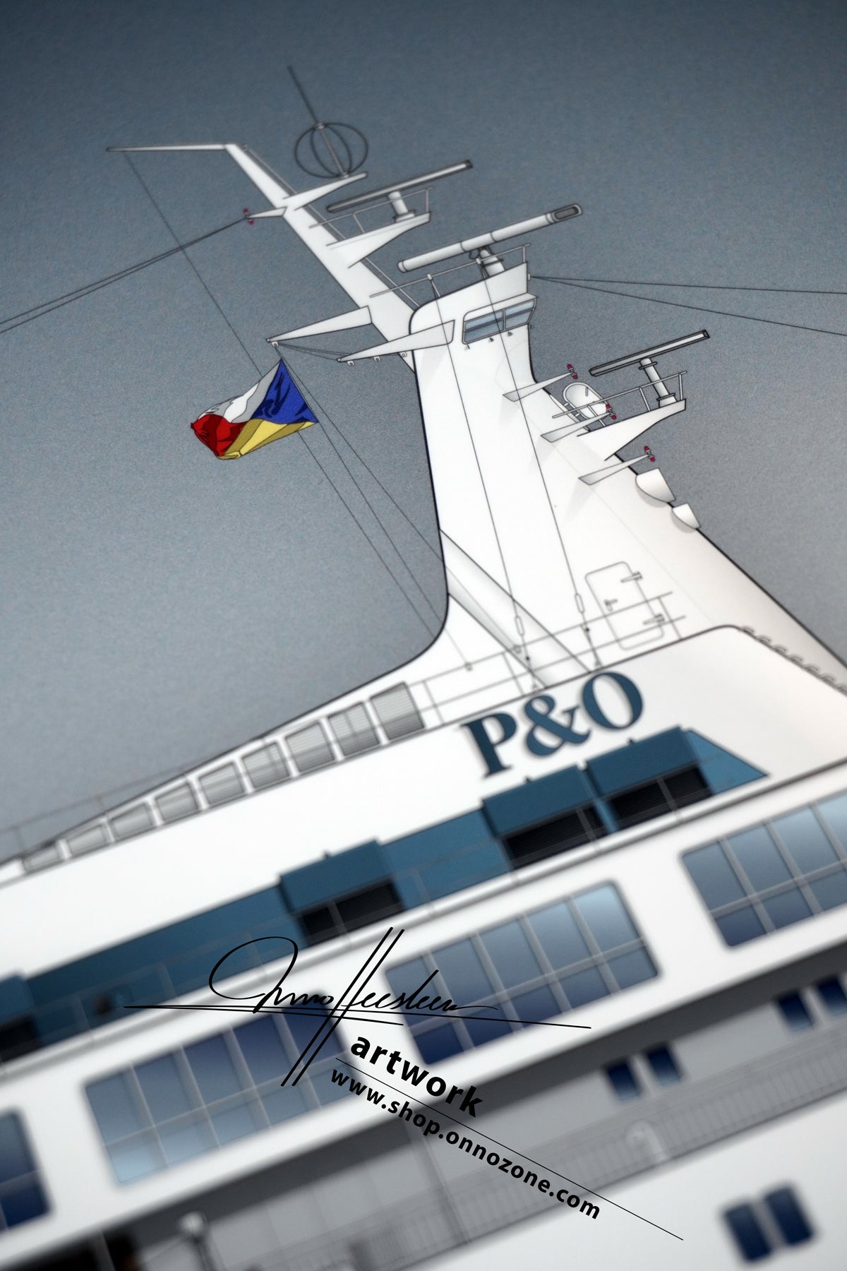 MS Pacific Princess / MS Island Princess 1975 | “The Love Boat” TV show | Museum quality Giclée print | 1m long