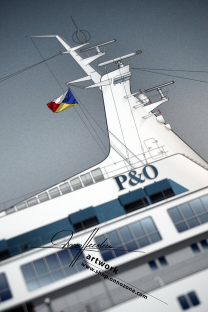 MS Pacific Princess / MS Island Princess 1975 | “The Love Boat” TV show | Museum quality Giclée print | 1m long