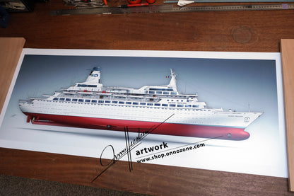 MS Pacific Princess / MS Island Princess 1975 | “The Love Boat” TV show | Museum quality Giclée print | 1m long