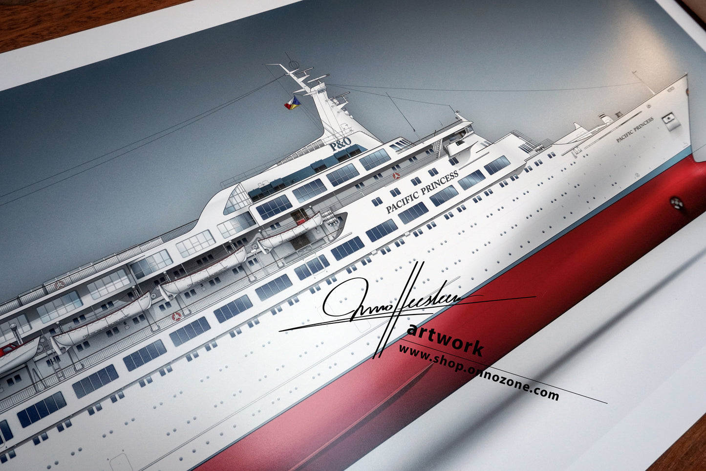 MS Pacific Princess / MS Island Princess 1975 | “The Love Boat” TV show | Museum quality Giclée print | 1m long