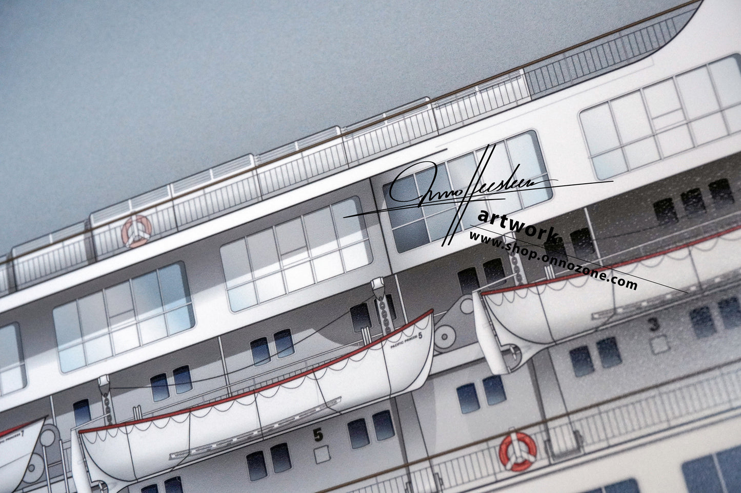 MS Pacific Princess / MS Island Princess 1975 | “The Love Boat” TV show | Museum quality Giclée print | 1m long