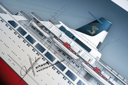 MS Sea Venture / MS Island Venture 1971 | Museum quality Giclée print | 1m long