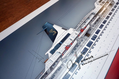 MS Sea Venture / MS Island Venture 1971 | Museum quality Giclée print | 1m long