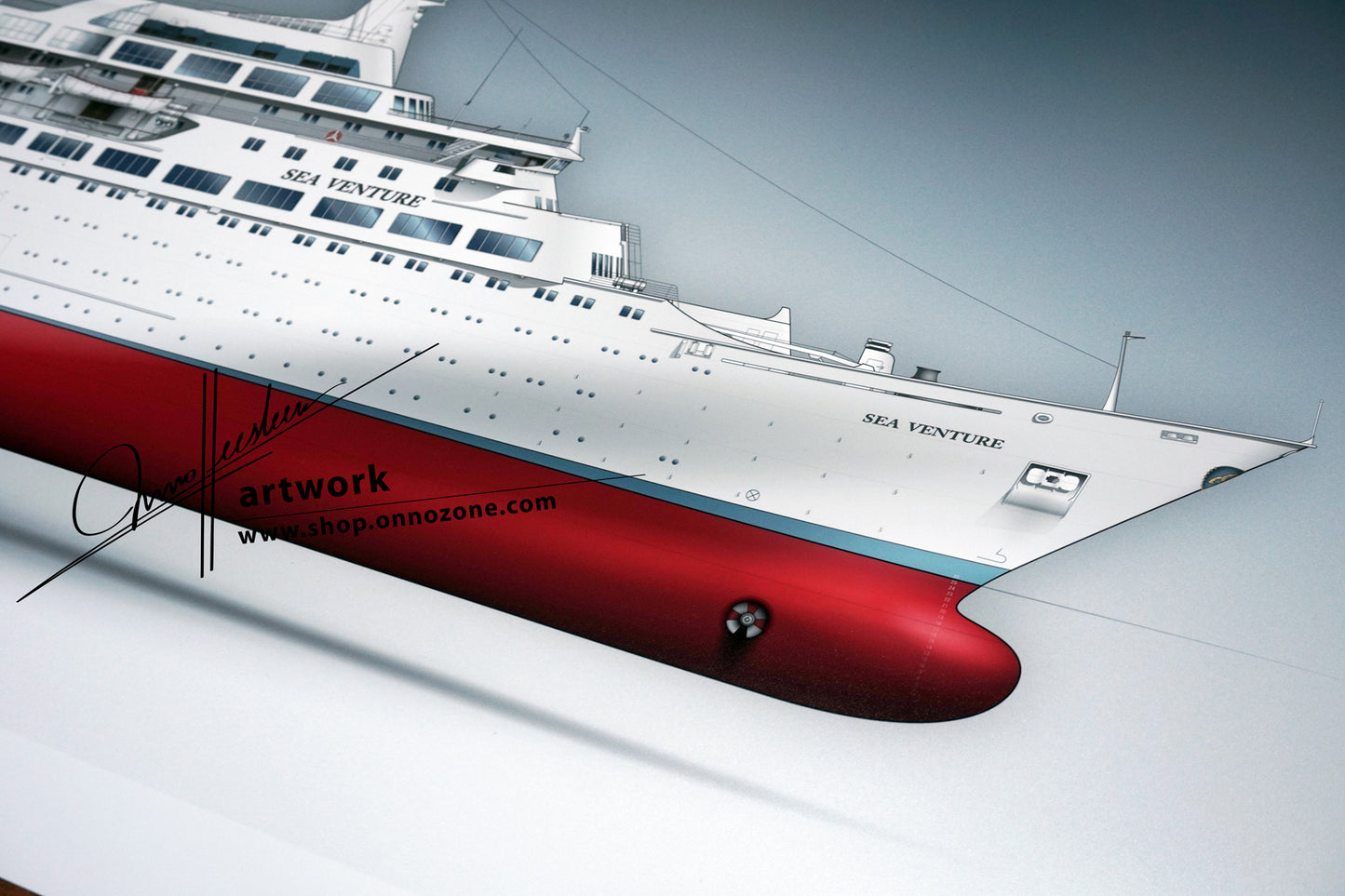 MS Sea Venture / MS Island Venture 1971 | Museum quality Giclée print | 1m long