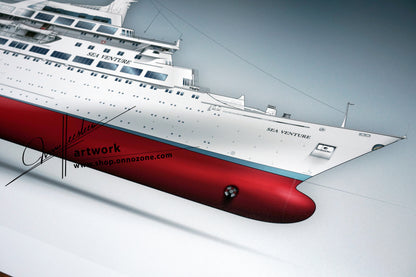 MS Sea Venture / MS Island Venture 1971 | Museum quality Giclée print | 1m long