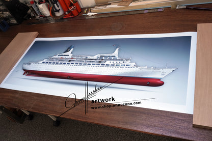 MS Sea Venture / MS Island Venture 1971 | Museum quality Giclée print | 1m long