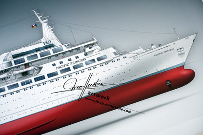 MS Pacific Princess / MS Island Princess 1975 | “The Love Boat” TV show | Museum quality Giclée print | 1m long