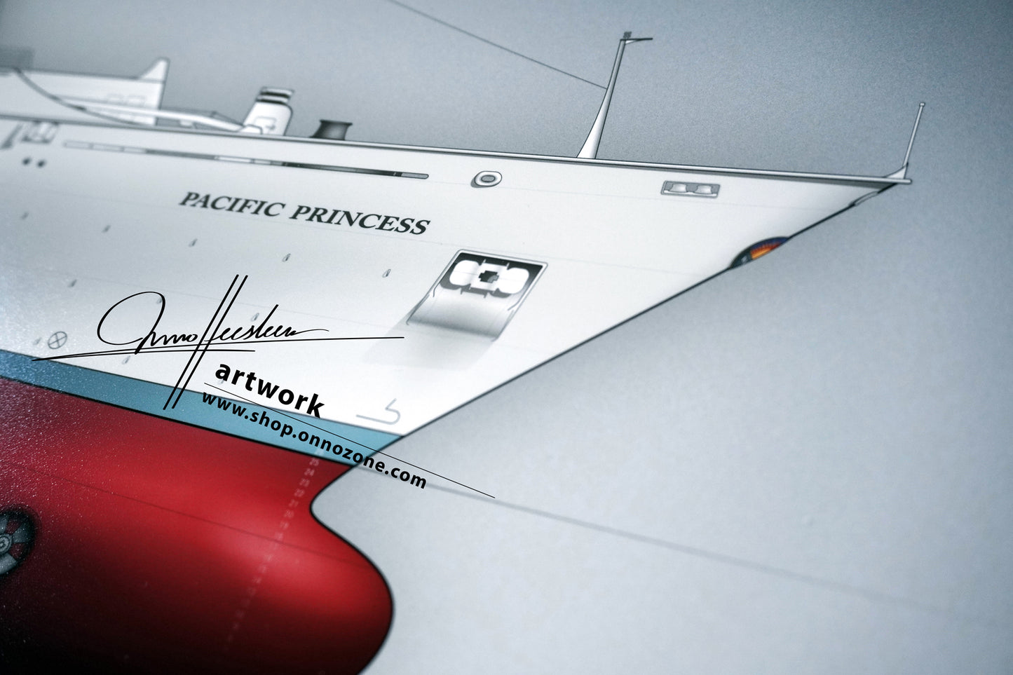 MS Pacific Princess / MS Island Princess 1975 | “The Love Boat” TV show | Museum quality Giclée print | 1m long