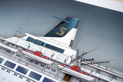 MS Sea Venture / MS Island Venture 1971 | Museum quality Giclée print | 1m long