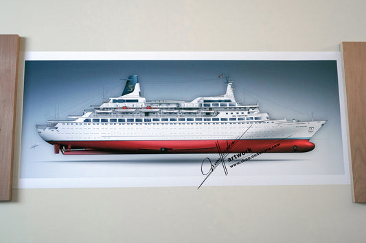 MS Sea Venture / MS Island Venture 1971 | Museum quality Giclée print | 1m long