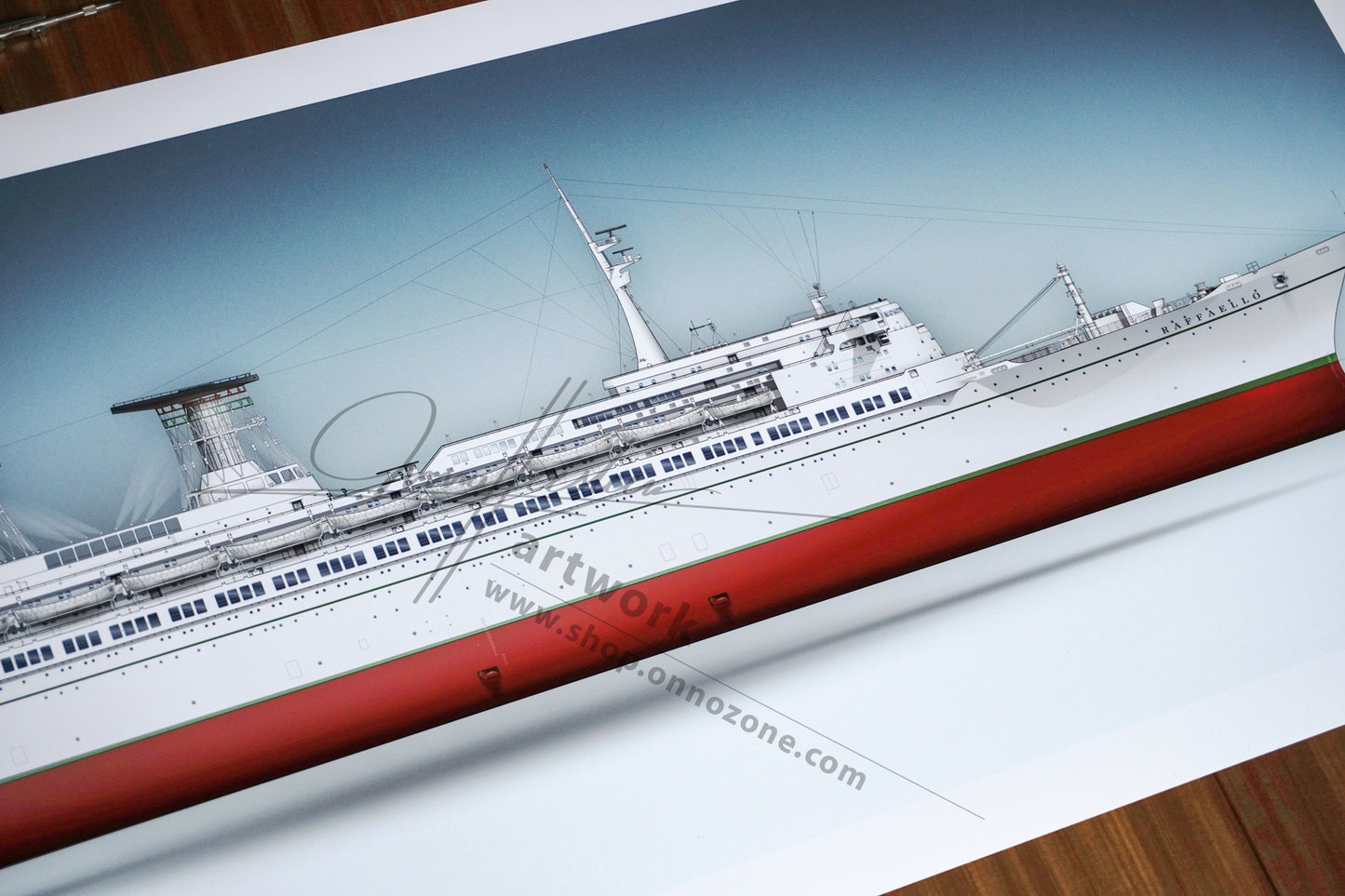 SS Raffaello | Museum quality Giclée print | 1m long