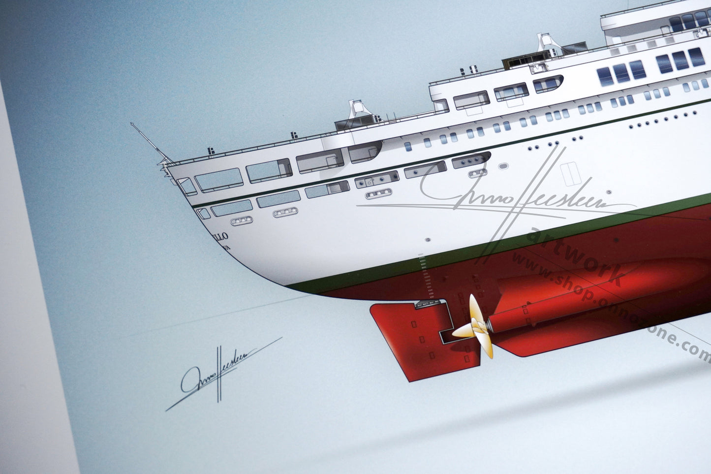 SS Raffaello | Museum quality Giclée print | 1m long