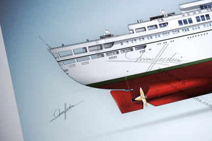 SS Raffaello | Museum quality Giclée print | 1m long