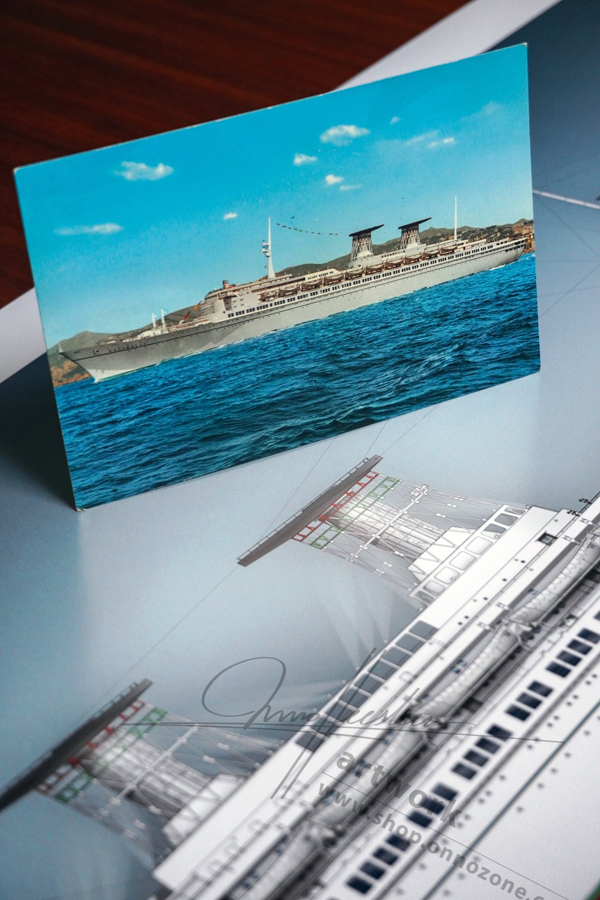 SS Raffaello | Museum quality Giclée print | 1m long