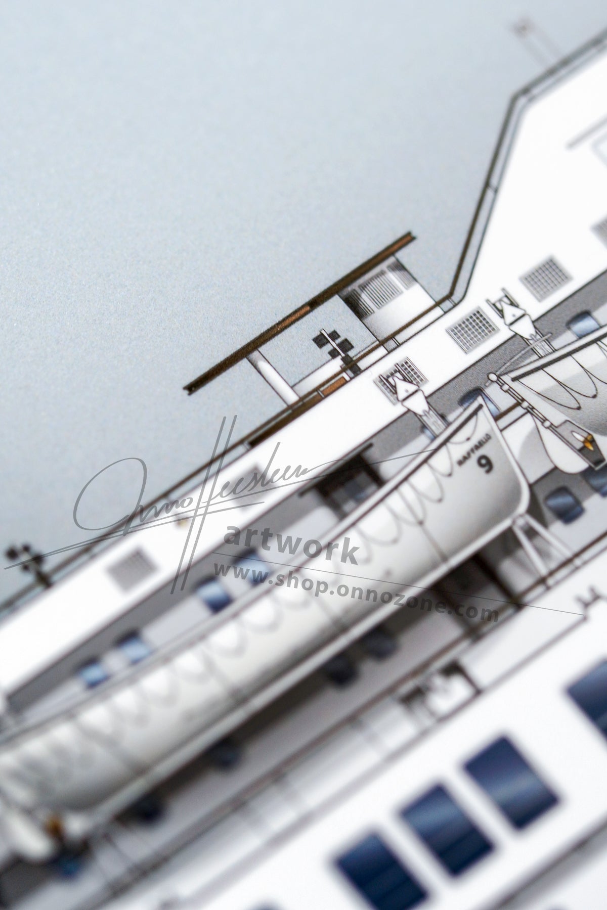 SS Raffaello | Museum quality Giclée print | 1m long