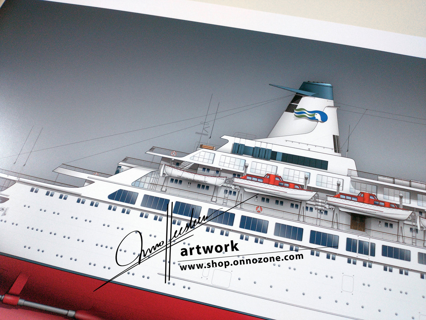 MS Pacific Princess / MS Island Princess 1975 | “The Love Boat” TV show | Museum quality Giclée print | 1m long