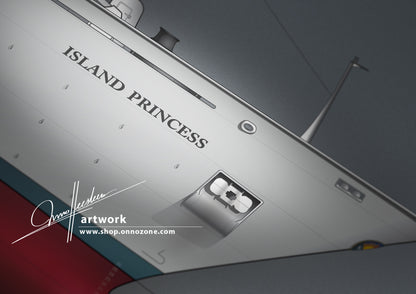 MS Pacific Princess / MS Island Princess 1975 | “The Love Boat” TV show | Museum quality Giclée print | 1m long