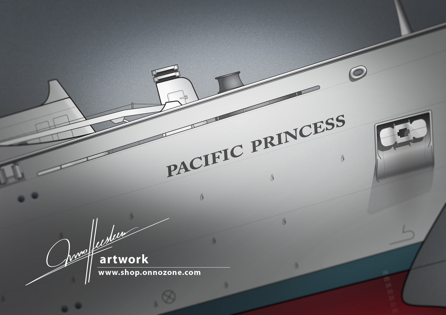 MS Pacific Princess / MS Island Princess 1975 | “The Love Boat” TV show | Museum quality Giclée print | 1m long