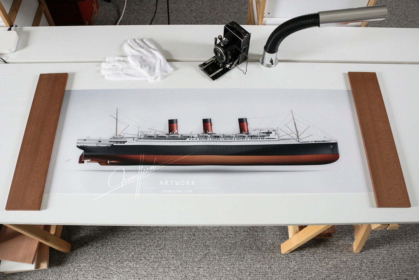 SS Ile De France 1927 | Museum quality Giclée print | 1m long
