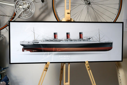 SS Ile De France 1927 | Museum quality Giclée print | 1m long